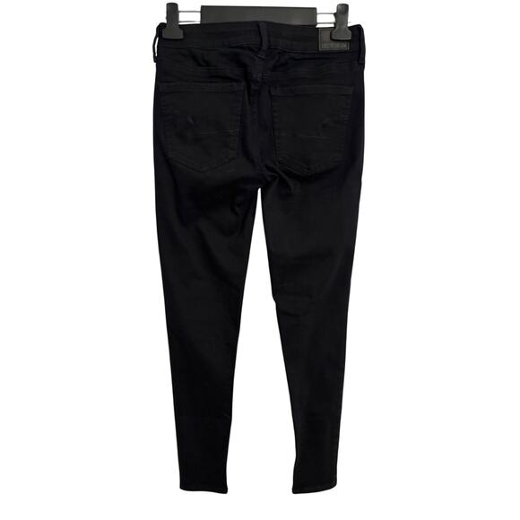 American Eagle Next Level Stretch Mid-Rise Jegging Sexy Slimming Black Denim 4 - Picture 2 of 11